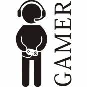 Autocollant mural Gamer Boy Decal, Stickers muraux de jeux vidéo, Amovible Gamer World pour Net Bar Salons Chambre Chambre Salle de Jeux et Garçons