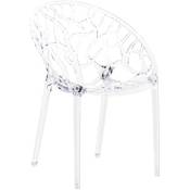 Chaise élégante en cristal avec un design de couleur unique colore : transparent