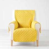Douceur D'intérieur - Protège fauteuil matelassé uni Lounge jaune - Jaune