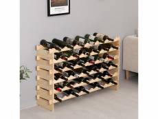 Étagère à vin casier à 72 bouteilles en bois de
