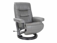 Fauteuil de relaxation design - max - cuir anthracite