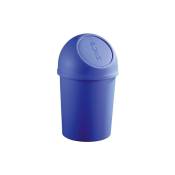 Helit - poubelle à clapet push 6 litres diam 21CM H37,5 cm bleu H2401034