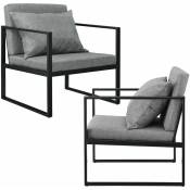 Helloshop26 - Lot de 2 fauteuils design de salon avec