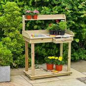 Kingfisher Table de Jardinage PTABLE en Bois Naturel