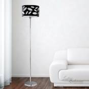 Lampadaire 160 cm E27 Blanc Chrome Métal Moderne Lampadaire Lampe de lecture - Chrome, blanc, noir