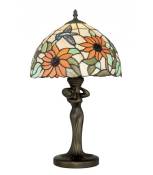 Lampe Tiffany Dafne 1 ampoule Verre Multicouleur