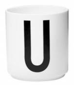 Mug A-Z / Porcelaine - Lettre U - Design Letters blanc en céramique
