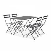 Oviala - Table de jardin bistrot et 4 chaises pliantes