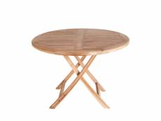 Oviedo - table à manger de jardin ø100cm en teck - couleur - bois clair #DS