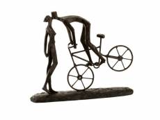 Paris prix - statuette déco "couple sur vélo" 36cm