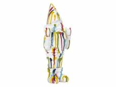 Paris prix - statuette design "nain de jardin rock" 33cm blanc