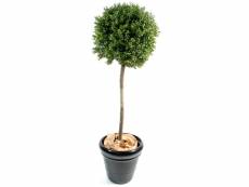 Plante artificielle haute gamme spécial extérieur / buis boule coloris vert - dim : h.110 x d.45 cm