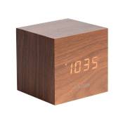 Present Time - Réveil Mini Cube à led Marron - Marron