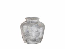 Santo - vase en terre cuite à effet vieilli h30cm - couleur - gris #DS
