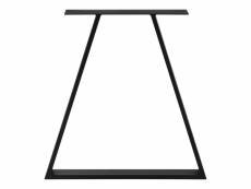 Set de 2 pieds de table greiling métal noir 70 x 10