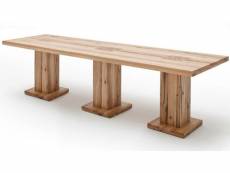 Table à manger en chêne sauvage laqué mat - l.400 x h.76 x p.120 cm -pegane- PEGANE