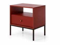 Table basse chevet bordeaux 54x39cm design moderne de haute qualité modèle mono