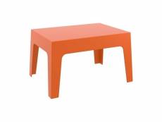 Table basse de jardin en plastique orange 50x70x43