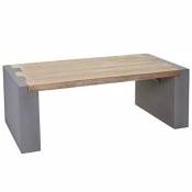 Table Basse de Salon HWC-A15, Design Béton Sapin Massif
