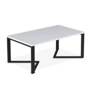 Table basse de style industriel Méryl Blanc mat