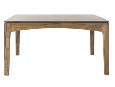 Table basse en bois de sheesham coloris naturel - longueur 90 x profondeur 90 x hauteur 47 cm