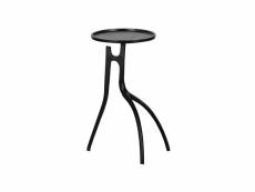 Table d'appoint ronde - métal - 59x41x40 cm LEGS coloris noir