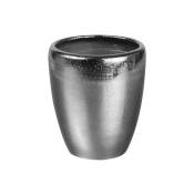 Table Passion - Vase en métal argenté Cône 13 cm