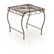 Table robuste des éléments décoratifs élégants extérieurs en fer diverses couleurs colore : antique brun