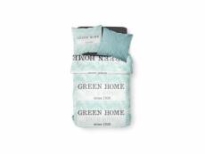 Today parure de couette enjoy green home 100% coton - 220 x 240 cm - vert et gris TOD3574641014575