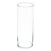 Vase Design Cylindrique 39cm Transparent