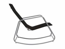Vidaxl chaise à bascule de jardin noir 95x54x85 cm textilène