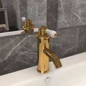 Vidaxl - Robinet de lavabo de salle de bain Doré 130x180 mm