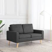 Vidaxl - sofa 2 setat avec conception rétro en tissu disponible en différentes couleurs Couleur : anthracite