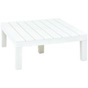 Vidaxl - Table de jardin Blanc 78x78x31 cm Plastique