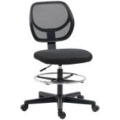 Vinsetto Faueuil chaise de bureau assise haute en maille hauteur réglable 50-70 cm noir