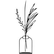Wellhome - Objet déco 'mini vase à fleurs' - 15x44 cm - Noir