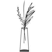 Wellhome - Objet déco 'vase' - 19x50 cm - Noir