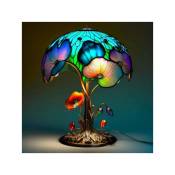 Yozhiqu - Lampes de Table en forme de champignon, série plante en résine teintée, veilleuse, décoration de chevet