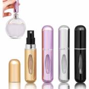4 Pcs Vaporisateur Parfum Vide Rechargeable Mini Portable Voyage Parfum Atomiseur Bouteille pour Homme & Femme (5ml)