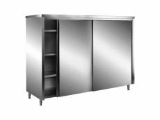 Armoire inox 304 portes coulissantes - l2g - - inox1000 600x2000mm