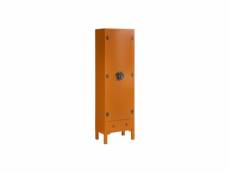 Armoire lingère 2 portes, 2 tiroirs orange meuble chinois - pekin - l 55 x l 33 x h 185 cm - neuf
