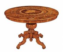 Arteferretto Made in Italy Table Ronde 120 cm marquetée