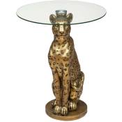 Atmosphera - Table à café Leopard en résine & verre