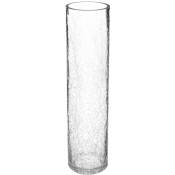 Atmosphera - Vase cylindre verre craquelé H40cm créateur
