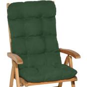 Beautissu Lot de 2 Matelas Coussin pour chaise fauteuil de jardin Vert foncé