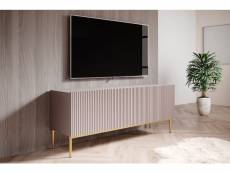 Bobochic meuble tv 150 cm kasha pieds or rose