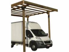 Carport camping-car bois "modular carport" - 4.06 x