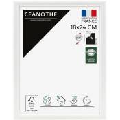 Ceanothe - Cadre photo Essentiel exposition blanc 18x24 cm - Blanc