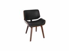 Chaise design noir et bois foncé rubbens
