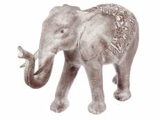 Éléphant blanchi instinct naturel - h 46 cm - atmosphera